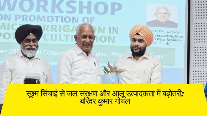 सूक्ष्म सिंचाई से जल संरक्षण और आलू उत्पादकता में बढ़ोतरी: बरिंदर कुमार गोयल