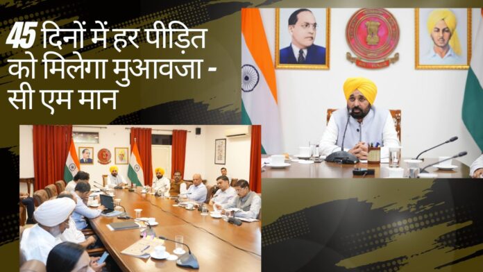 45 दिनों में हर पीड़ित को मिलेगा  मुआवजा - सी एम मान