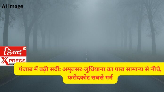 पंजाब में बढ़ी सर्दी: अमृतसर-लुधियाना का पारा सामान्य से नीचे, फरीदकोट सबसे गर्म