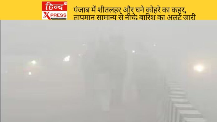 पंजाब में शीतलहर का प्रकोप: घने कोहरे में लिपटे शहर, पारा सामान्य से 1.7 डिग्री नीचे गिरा; कब होगी बरसात